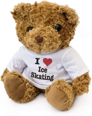 I Love ICE Skating - Teddy Bear - Cute and Cuddly - Gift Present Birthday Xmas