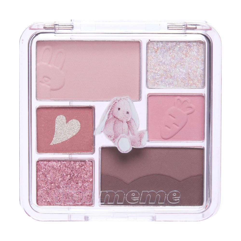 I'M MEME Wonder Soft Layer Palette - 7 Shades | Portable Size, Versatile, Blendable, Neutral Colors with Soft Texture, 02 My Bunny, 0.23 Oz