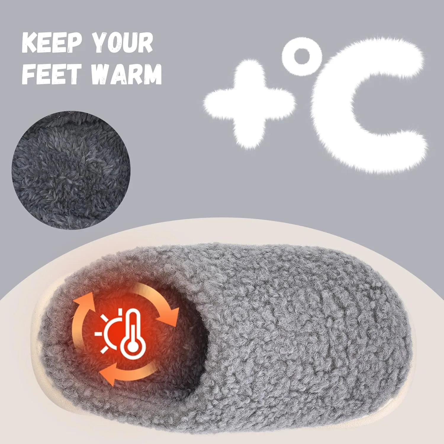 IceUnicorn Kids Slippers Boys Girls Warm Soft Plush Memory Foam House Slippers Big Little Kids Non-Slip Winter Home Shoes for Indoor Outdoor