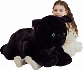 IKASA Giant Cat Stuffed Animal Plush Toy,Big Large Jumbo Soft Toys,30" Cute Huge Size Fluffy Plushy Fat Plushie,Gifts for Kids
