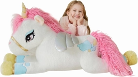 IKASA Giant Unicorn Stuffed Animal Plush Toy,Large Big Jumbo Soft Toys,43" Huge Cute Plushy Fluffy Plushie,Gifts for Kids Girls Girlfriend Children