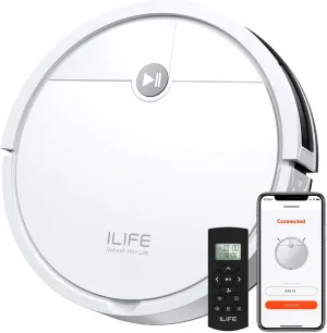 ILIFE X3 Robot Vacuum Cleaner, Tangle-Free 3000Pa Suction, 120 Min Runtime, Self-Charging Robotic Vacuum, 2.4GHz WiFi/App/Alexa Control, Slim, Quiet, Ideal for Pet Hair and Hard Floors