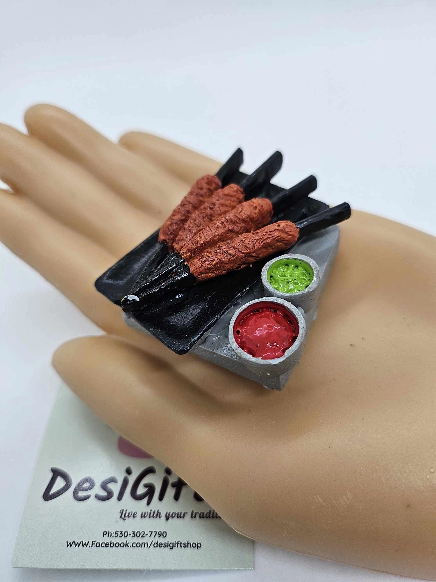 Intelligent Indian Miniature Fridge Food Magnet, Dollhouse Food, 3D Simulation Food Refrigerator Magnet, IFM - 1268