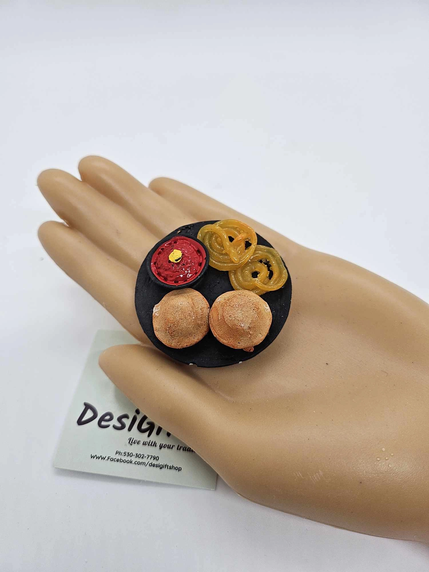 Intelligent Indian Miniature Fridge Food Magnet, Dollhouse Food, 3D Simulation Food Refrigerator Magnet, IFM - 1268