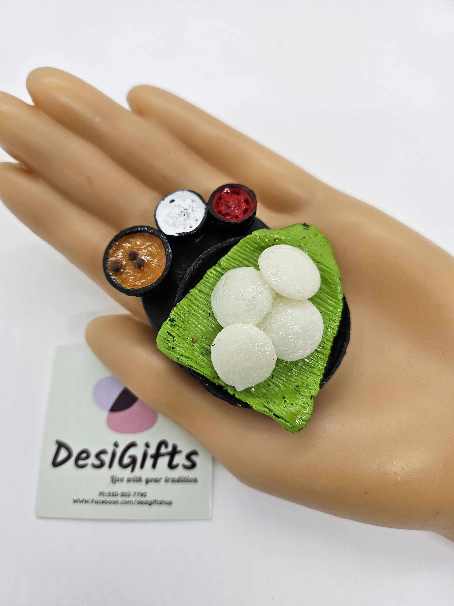 Intelligent Indian Miniature Fridge Food Magnet, Dollhouse Food, 3D Simulation Food Refrigerator Magnet, IFM - 1268