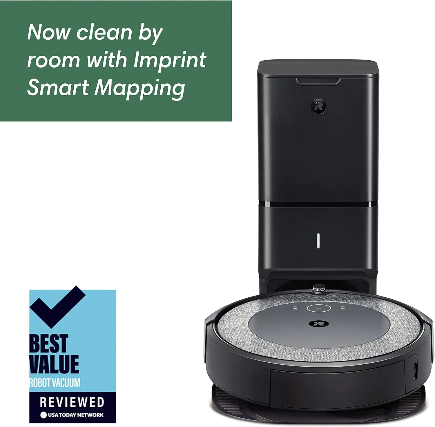 iRobot Roomba i3  EVO (3550) Self-Emptying Robot Vacuum – Now Clean by Room with Smart Mapping, Empties Itself for Up to 60 Days, Works with Alexa, Ideal for Pet Hair, Carpets​, Roomba i3 