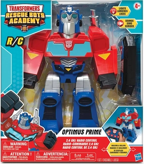 Jam'n Hasbro: Transformers Rescue Bots Academy: Optimus Prime RC Robot - 12" Walking Transformer, Lights & Sounds, Radio Controlled, Full Function, 2.4 GHz