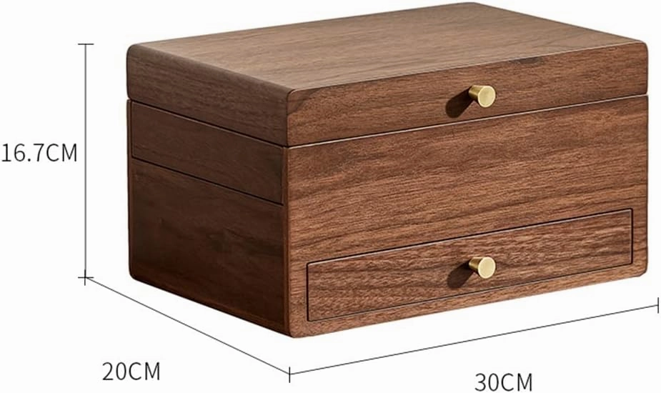 Jewelry Box Organizer for Women/Girls, 3 Layers Jewelry Organizer W/Drawer, Storage Display Case, Gift for Mom and Girlfriend (A 30 * 20 * 16.7cm)