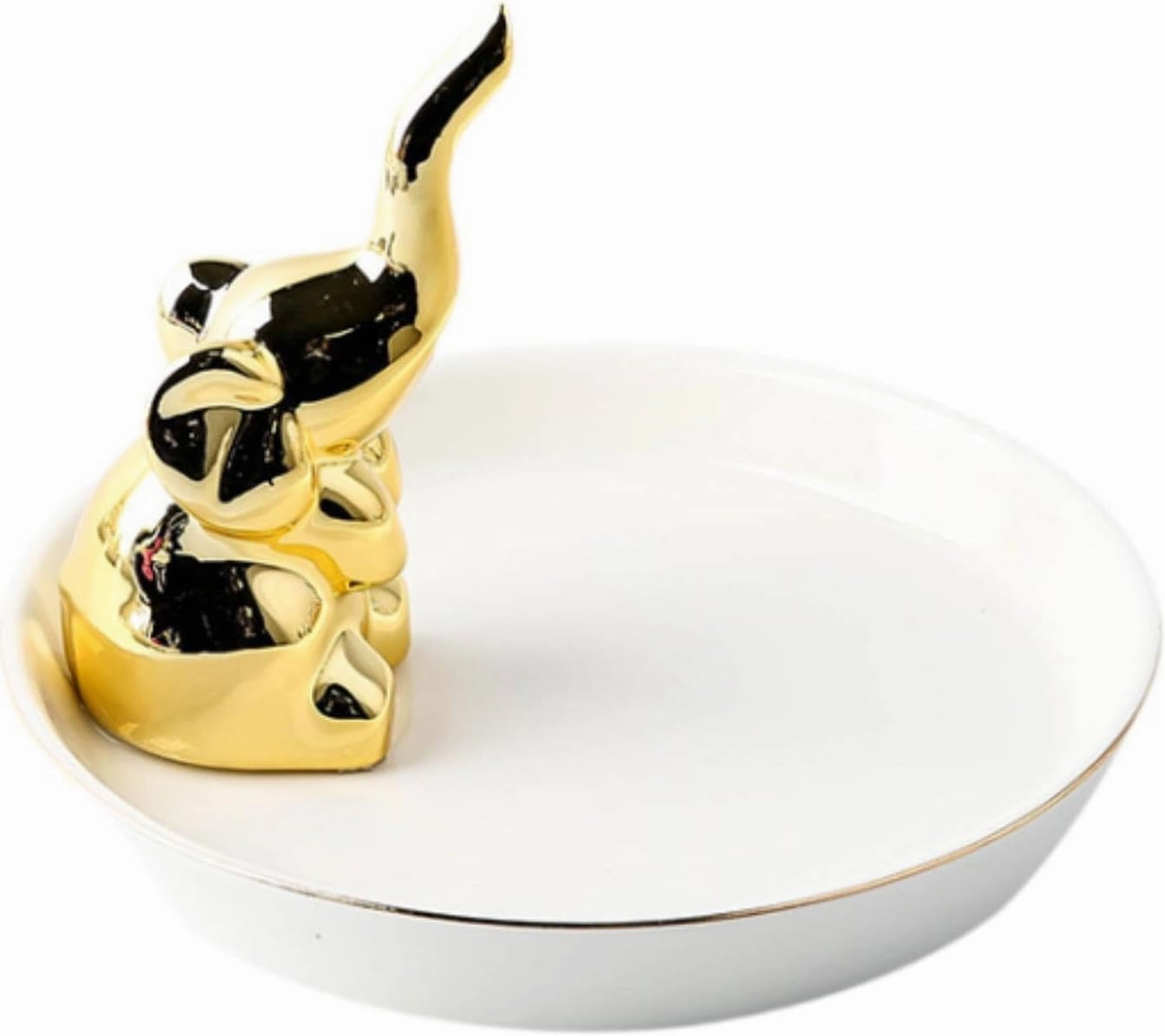 Jewelry Dish, Ring Dish, Multifunctional Jewelry Tray, Dresser Ring Holder, Trinket Dish for Necklace Watch Earrings Keychain, Elephant