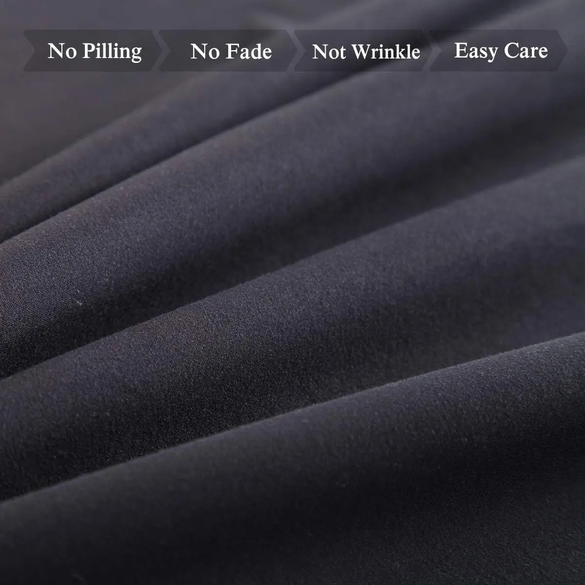 JML Bed Sheet, King Sheet Set 4-Piece 3000 Thread Count Microfiber Bed Sheet Set Deep Pocket Up to 14" - Soft Wrinkle & Fade Resistant, Hypoallergenic Luxury Bedding Set, Black
