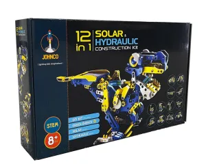 Johnco 12 in 1 Solar and Hydraulic Powered Robot Construction Kit Early Science STEM Toys Best Seller 8yrs 