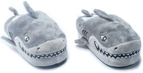 Jokari USB Rechargeable Heated Shark Slippers for Men, Women and Kids. Super Comfy Plush Electric Slippers with Non Slip, Water Resistant Soles, Foam Insole to Keep Feet and Toes Warm (Adult M)