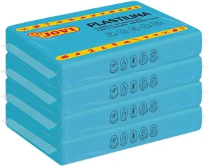 Jovi Modeling Clay, 3 Pounds Total, 4 Non-Drying Bars, 0.77 lb Each, Arts and Crafts (Light Blue)