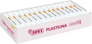 Jovi - Plastilina Pack, Reusable and Non-Drying Modeling Clay, 15 Bars of 5.29 oz Each in White Color, Total of 5 lb, Non-Toxic and Gluten-Free, for Arts and Crafts Projects, Classpack