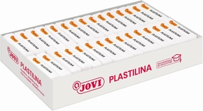Jovi - Reusable Non-Drying Modeling Clay, 30 White Plasticine Bars, 1.75 oz Each, Total of 3.3 lb, Perfect for Arts & Crafts Projects