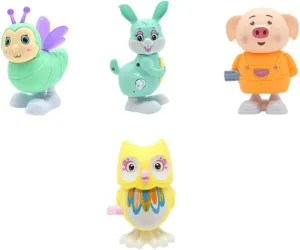 KESYOO 4Pcs Wind Up Cartoon Animal Bunny Pig Clockwork for Fun Decorative Playthings for and Parties