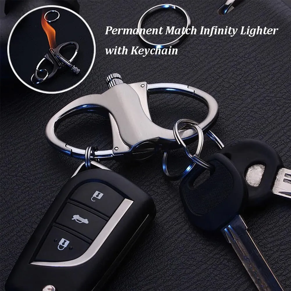 Keychain Lighter, Gloryboom Keychain Lighter, 2025 New Lighte r Key Chain, Fire Starter Key Ring, Permanent Match Keychain, Novelty Metal Match Key Chains, Mini Waterproof Lighters (2B)