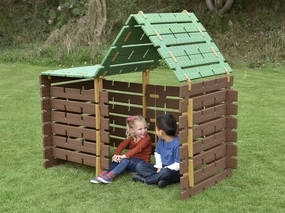 Kids Constructa Cabin Play Structure in Multicolored - Interlocking Building Kit - 2  Years - 60 Pieces