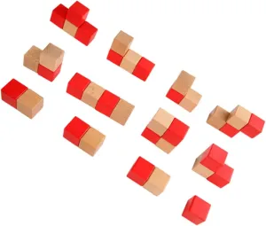 Kisangel 1 Set Educational Color Building Blocks for Early Training Safe Wood Material Fun Plaything for Compact Lightweight Design for Group Play