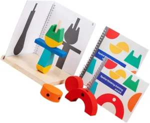 Kisangel 1 Set Montessori Wooden Building Blocks for Fine Motor Skill Activity Educational Blocks for Brain Development and Hand Eye Coordination Sturdy and Odor