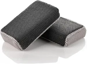 Koch-Chemie Clay Scrubber - Fast and Effective Removal of Paint Contaminants, Grime, Debris, and More - Clay Bar with Extra Scrubbing Power. Black/Ice Grey - 2-Pack