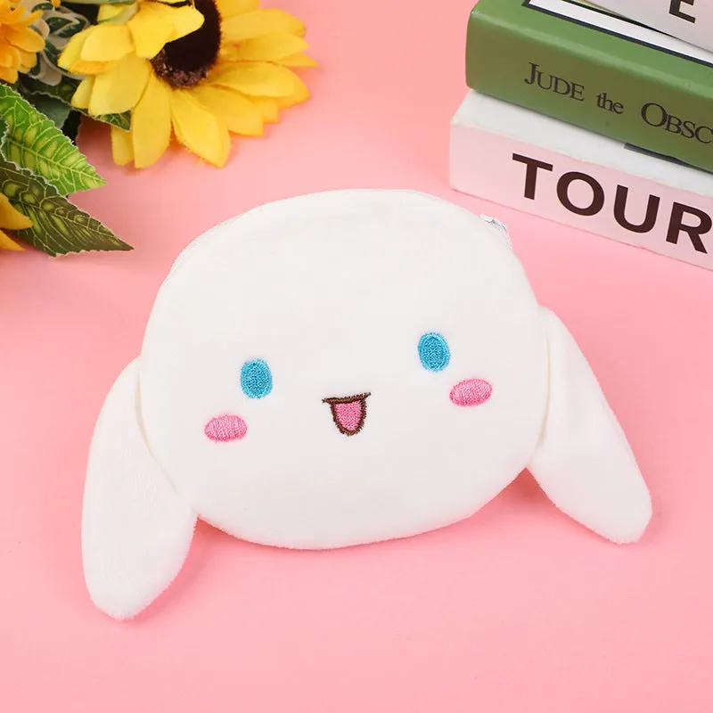 Korean Cartoon Heart Portable Mini Plush Coin Purses