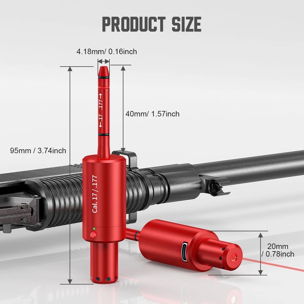 Laser Training Cartridge   Bore Sighter Upgraded 2-in-1 Magnetic Dry Fire Laser Bullet Boresight for 9mm / 12 GA / 22 LR / 38 spl / 30-30/5.56mm / 223 Rem Multiple Calibers