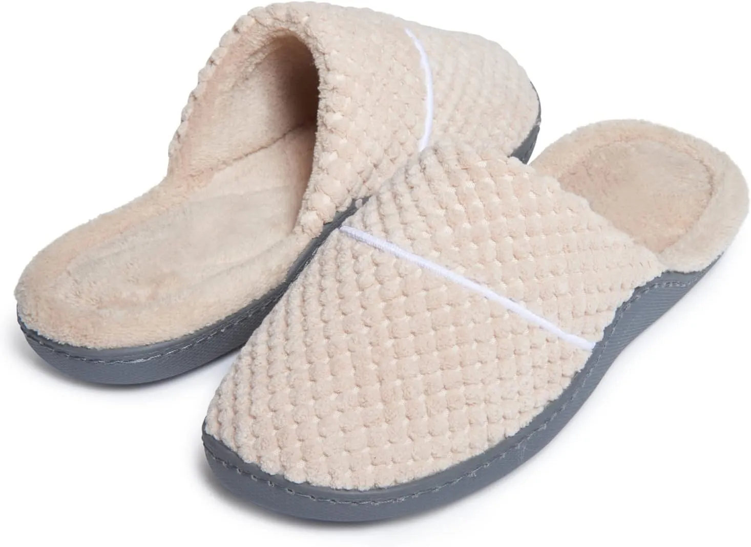 Laura Ashley Ladies Spa Rugged Slippers With Memory Foam Insole