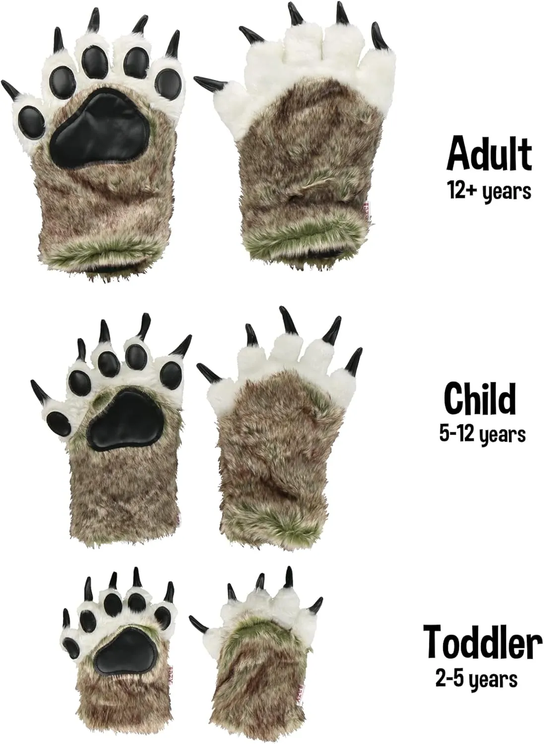 Lazy One Animal Paw Mittens for Adults and Kids