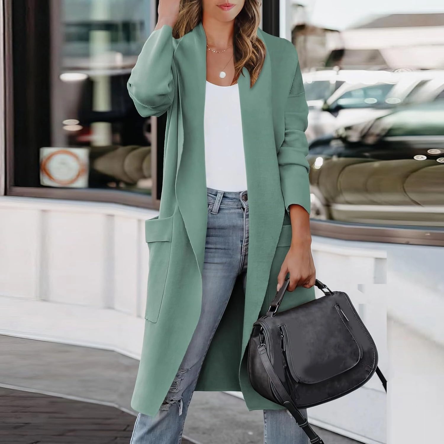 LCMTWX Trench Coat for Women 2023 Outwear Womens Elegant Windbreaker Wild Winter Women's Coat Black Trench Coat Women