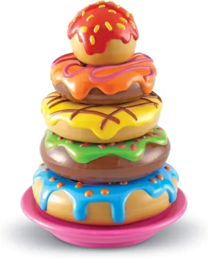 Learning Resources Smart Snacks Stack 'em Up Doughnuts - Baby Toys, Sorting & Stacking Rings, Sensory Toys for Toddlers, Developmental Learning and Fine Motor Skills, Gifts for Ages 18  Months
