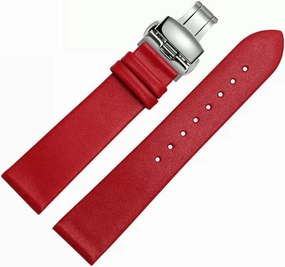 Leather Watch Strap for Men and Women -Thin Soft Buckle Accessories Thin Plain Grain Watch Chain(White-Dinosaur Doodle4,20mm)