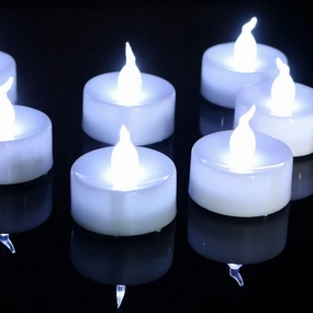 Led tealights,50 Pack Flameless Candles Lights Realistic Flickering Battery Operated Led Tea Lights Candles for Christmas,Wedding, Birthday, Halloween Gifts Home Decoration in Cool White