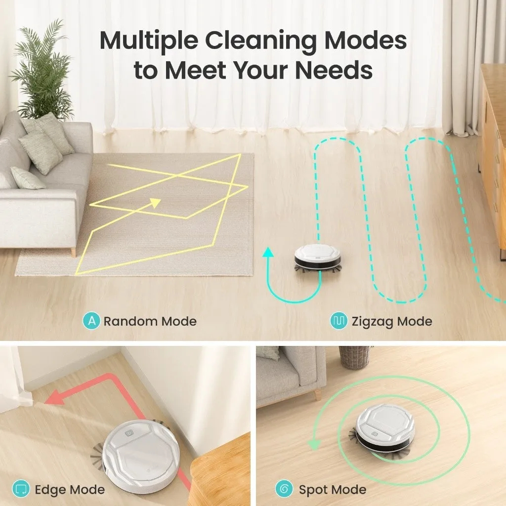 Lefant 4000 Pa M210 Robot Vacuum | Clean 1300sft² in 120 min | Dustbin 500ML