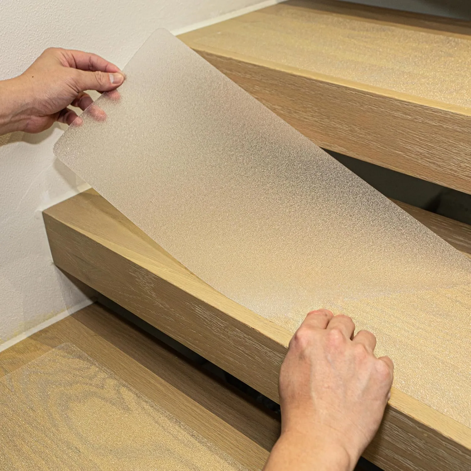 LifeGrip Stair Treads Non-Slip (15PCS), Anti Slip Transparent Stair Treads Tape for Indoor Wooden Step (8"X32"X15P-Treads)