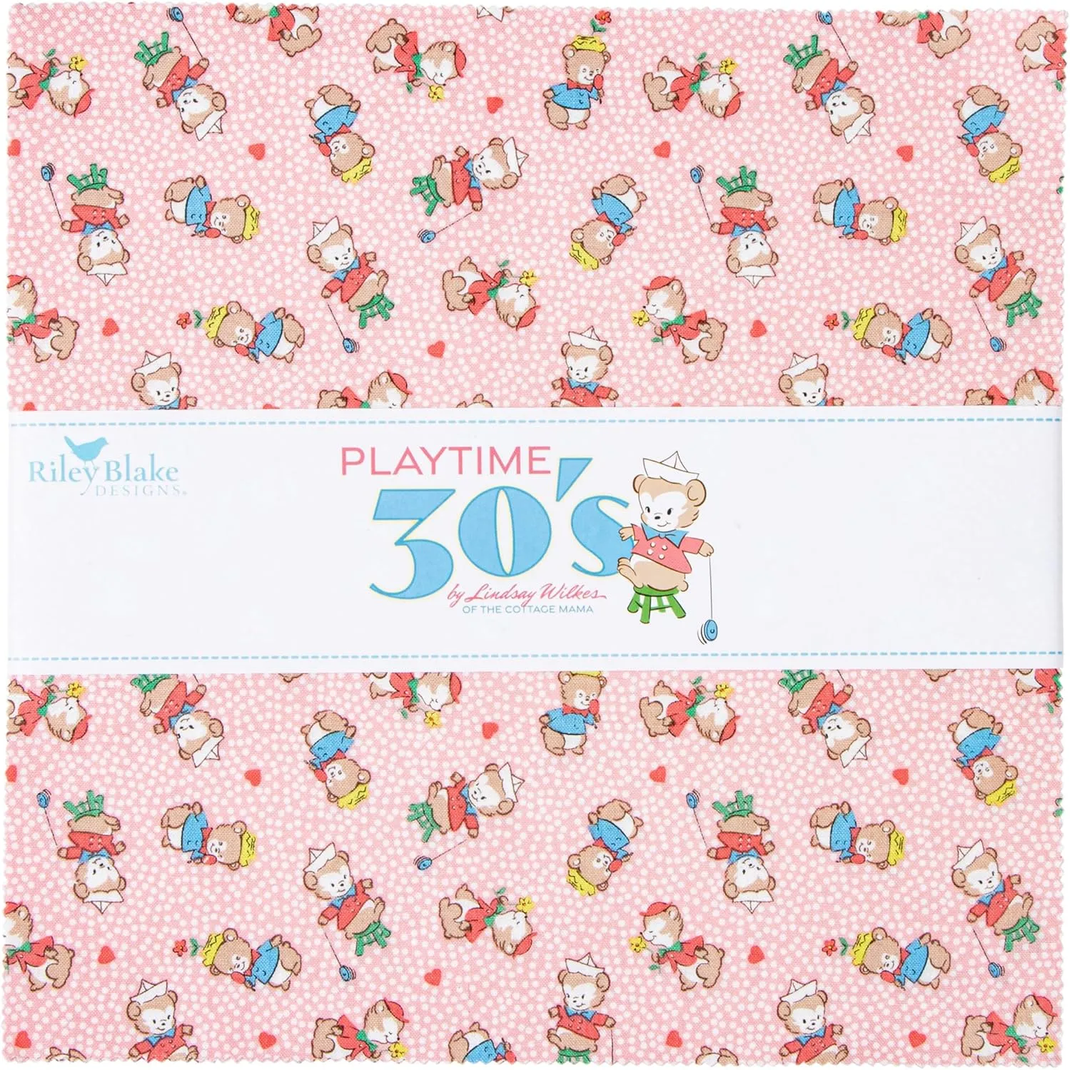 Lindsay Wilkes Playtime 30's 10" Stacker 42 10-inch Squares Layer Cake Riley Blake 10-15150-42