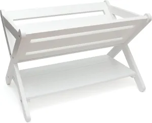 Lipper International Kids' Book Caddy with Shelf, White