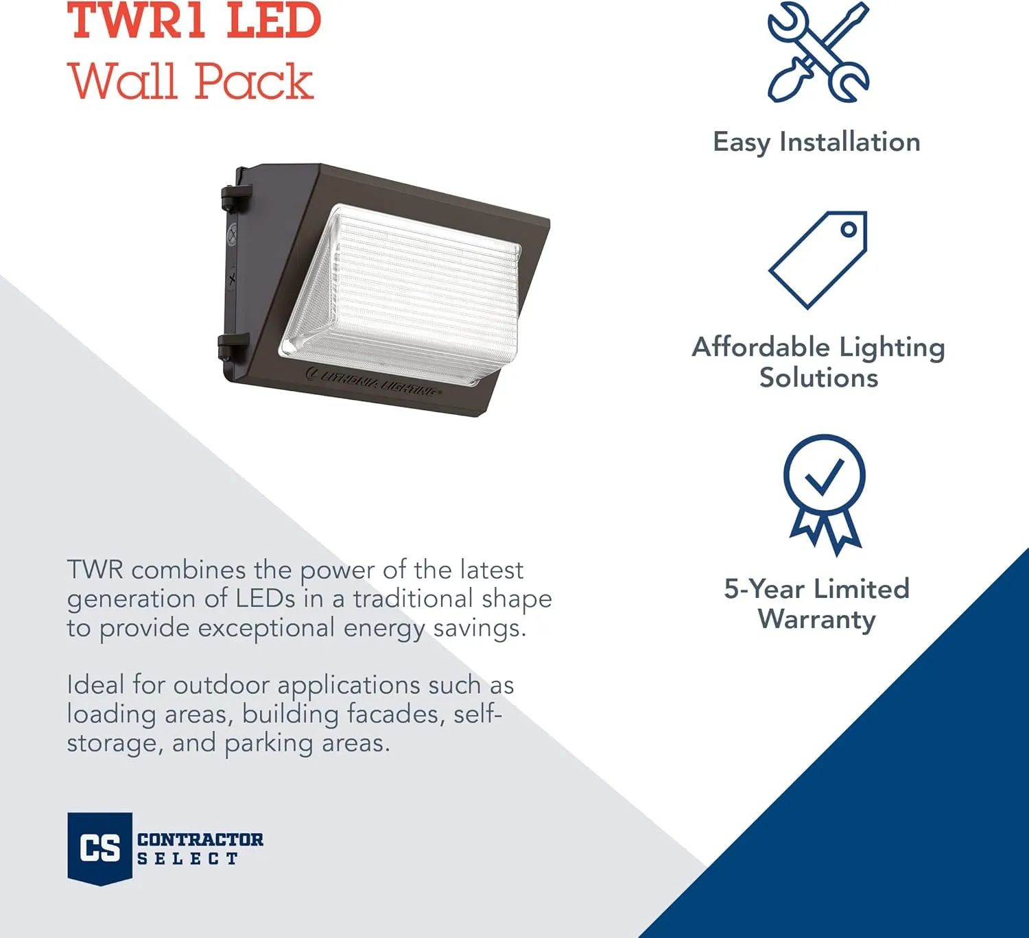 Lithonia Lighting 13" LED Wall Pack Outdoor Light Fixture, 3-Way Selectable CCT 3000K/4000K/5000K, Adjustable Lumens, Dusk to Dawn Photocell, UVOLT, Bronze (TWR1 LED ALO SWW2 UVOLT PE DDBTXD)