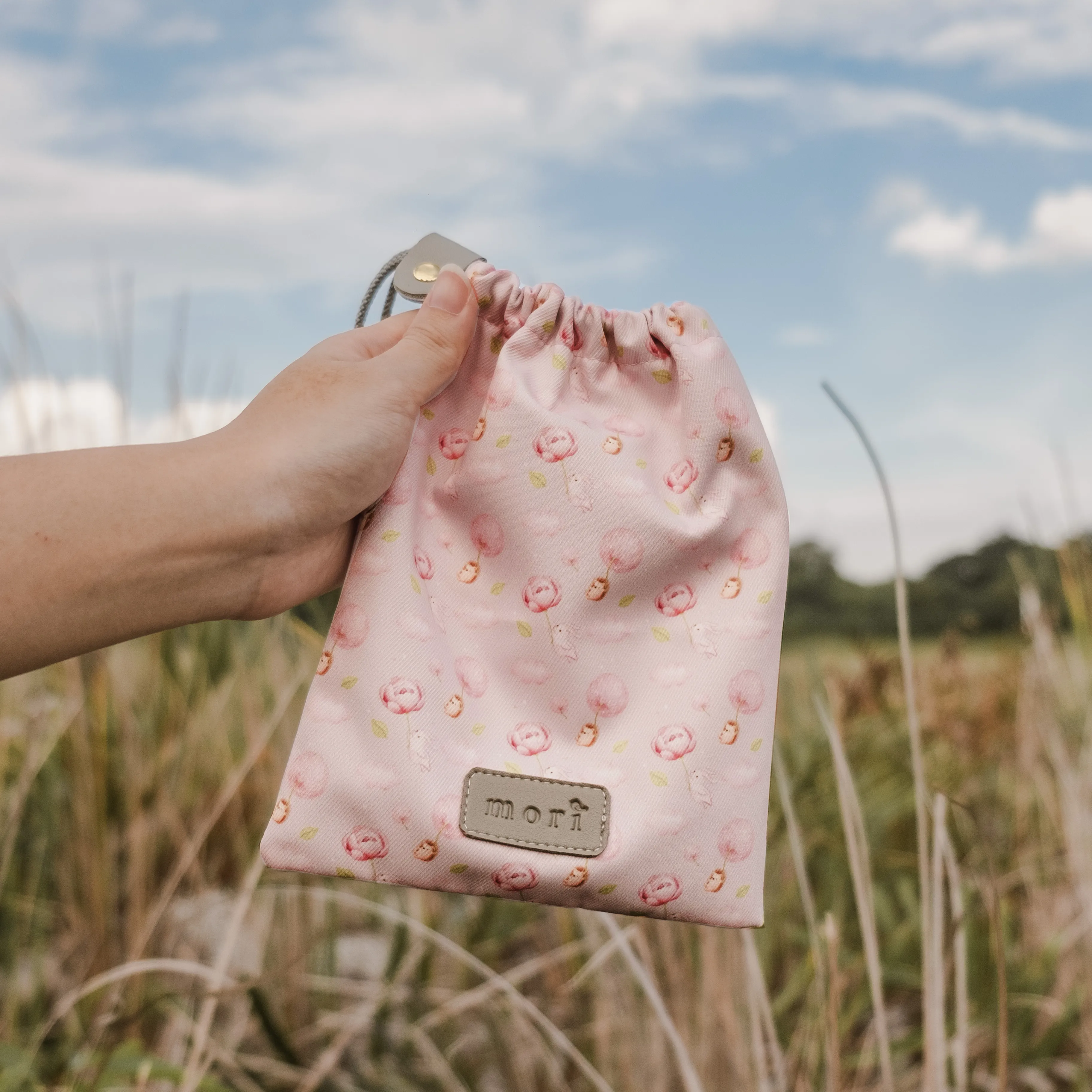 Little Hedgehog & Bunny Drawstring Bag