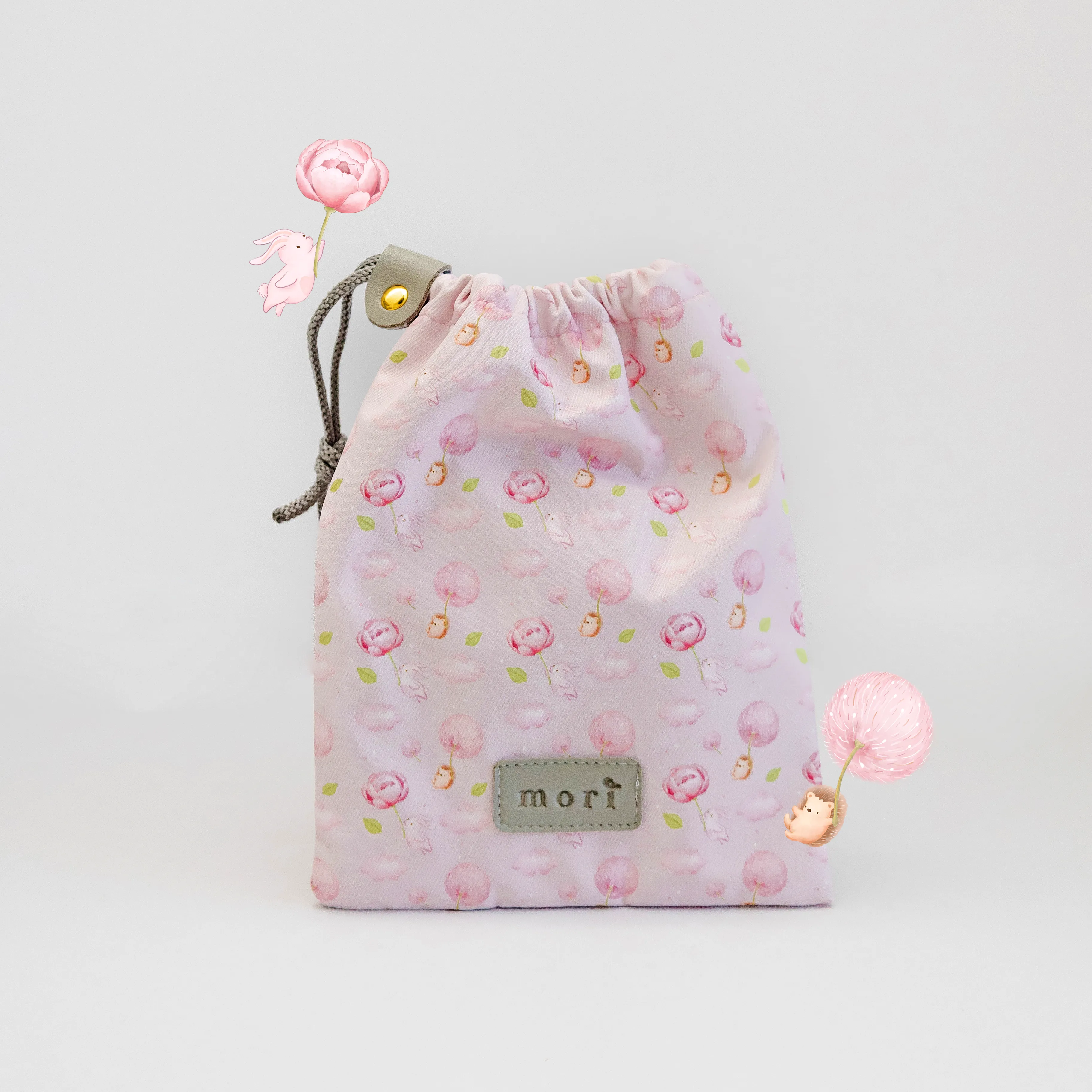 Little Hedgehog & Bunny Drawstring Bag