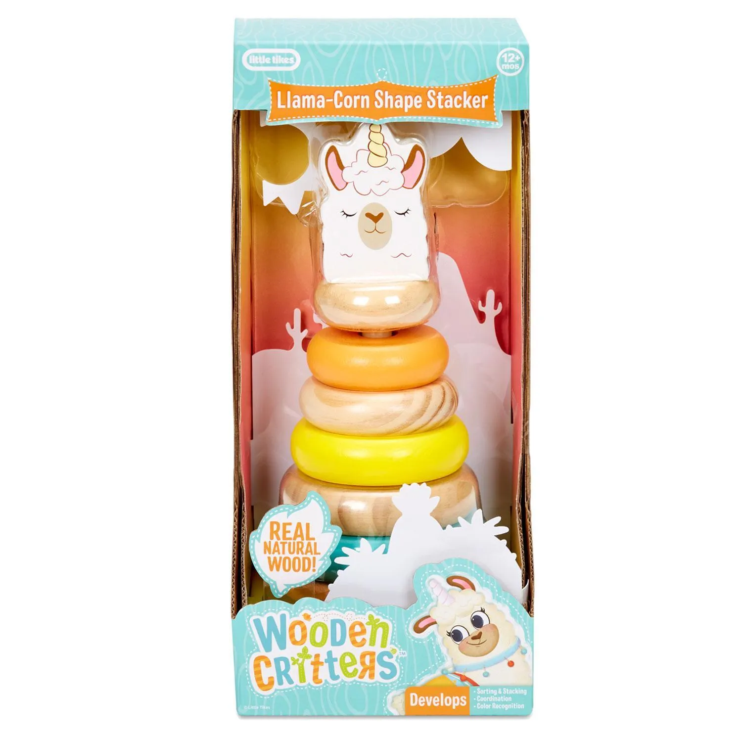 Little Tikes - Wooden Critters Shape Stacker - Llama
