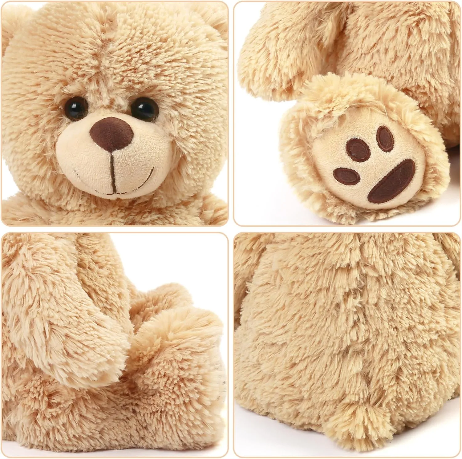 LotFancy Teddy Bear Stuffed Animal, 12 inch Brown Teddy Bear Plush Toy, Soft Plush Gifts for Kids Baby Toddlers on Baby Shower, Easter Decorations