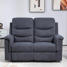 Loveseat Recliner, Double Recliner Loveseat with Adjustable Footrest, Wall Hugger Reclining Loveseat, 2 Seater Love seat Recliner for Living Room & RV