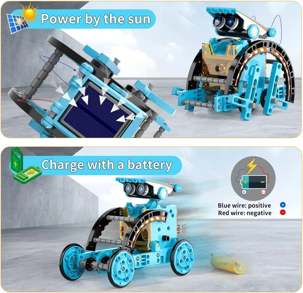 Lucky Doug 12-in-1 STEM Solar Robot Kit Toys Gifts for Kids 8 9 10 11 12 13 Years Old, Educational Building Science Experiment Set Birthday for Kids Boys Girls