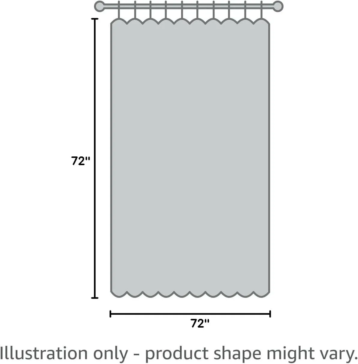 Lush Decor Light-Gray Ruffle Flower Polyester Shower Curtain (72" x 72")