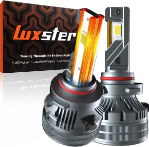 LUXSTER Punisher 40,000LM 9006/HB4 LED Bulbs, Triple Copper Pipes, Ultra-Bright, Easy Installation, Foglight Bulbs, 6000K Pure White, Pack of 2