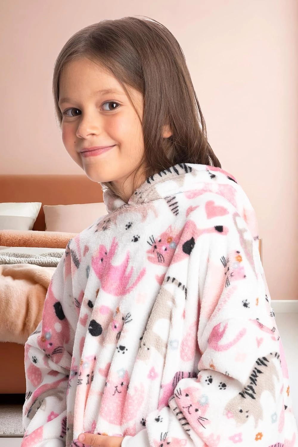 Mad Dog Kids Blanket Hoodie - Wearable Blankets with Cozy Sleeves, Soft Fleece & Sherpa Designs, for Boys & Girls, Ages 4-13