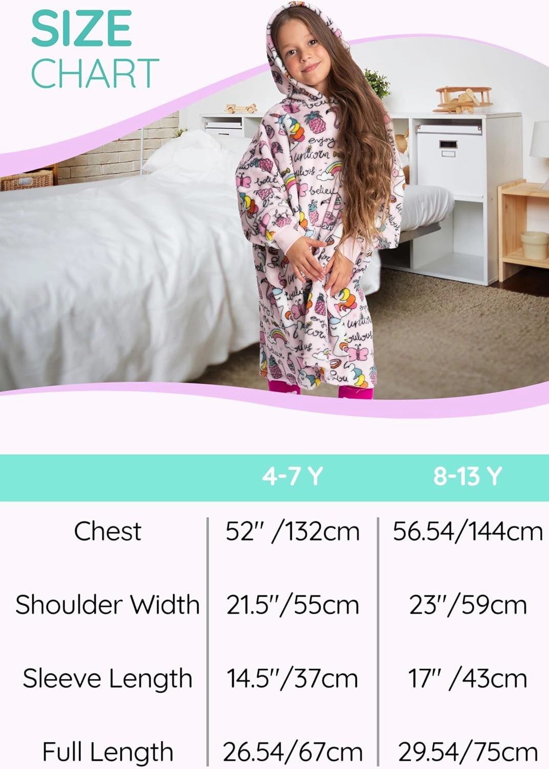 Mad Dog Kids Blanket Hoodie - Wearable Blankets with Cozy Sleeves, Soft Fleece & Sherpa Designs, for Boys & Girls, Ages 4-13