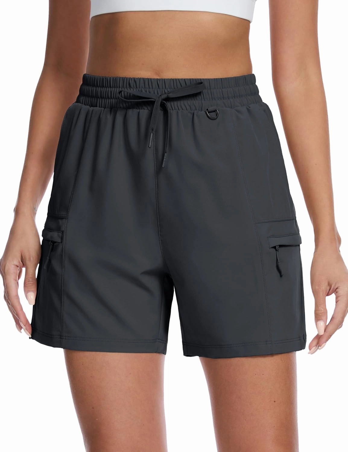 MAGCOMSEN Women's 5" Hiking Cargo Shorts UPF 50  Lightweight Quick Dry Summer Golf Athletic Casual Shorts 4 Pockets