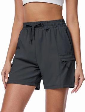 MAGCOMSEN Women's 5" Hiking Cargo Shorts UPF 50  Lightweight Quick Dry Summer Golf Athletic Casual Shorts 4 Pockets